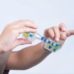 Fidget Blox Sound relaxační kostka – modrá a žlutá