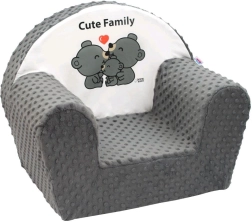 Dětské křesílko z Minky New Baby Cute Family – šedé