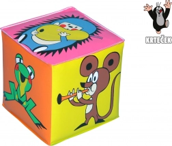 Pískací kostka KRTEČEK plastová 7 × 7 cm