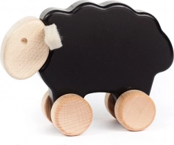 Dřevěný tahací beránek černý BAJO