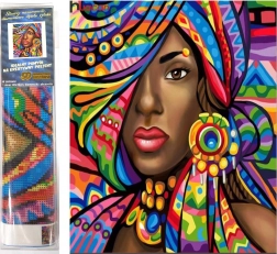 Diamantové malování Afričanka 30x40cm