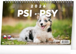 Stolní kalendář Psi 2026