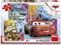 Puzzle CARS kamarádi 3×55 dílků
