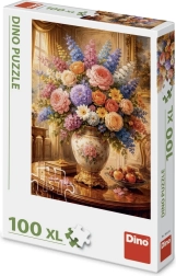 Dino puzzle květinové zátiší XL 100 dílků