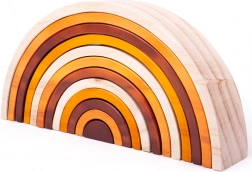 Bigjigs Baby dřevěná skládací duha přírodní velká