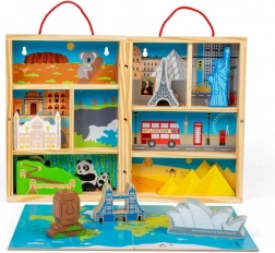 Dřevěná cestovatelská hrací sada Bigjigs Toys