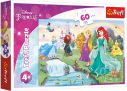 Puzzle 60 dílků Poznej princezny DISNEY PRINCESS Trefl