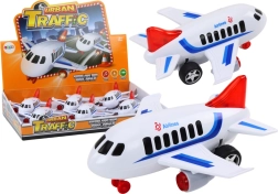 pasažérské letadlo se světly, zvuky a pohonem – bílé