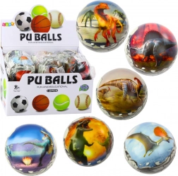 Pěnový míček s motivem dinosaurů 7 cm
