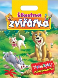 Šťastná zvířátka – kreativní kniha se samolepkami