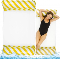 Nafukovací vodní houpací síť bílá-žlutá 120x70cm