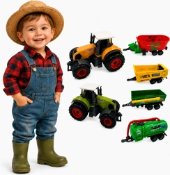 Woopie Mini Farmer sada traktorů s přívěsy