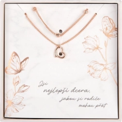 Dvojitý náhrdelník Nejlepší dcera v růžovém zlatě