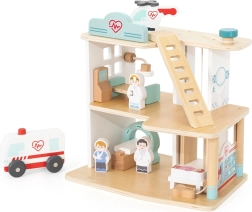 Viga Toys dřevěná nemocnice s příslušenstvím