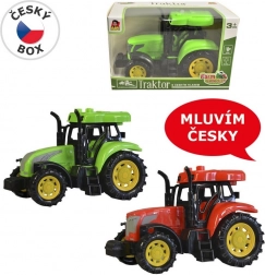 Traktor s českým hlasem, světlem a zvukem, 14 cm