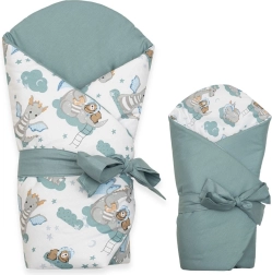 Obooustranná dětská zavinovačka new baby dráček 80 × 80 cm