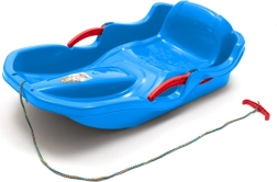 Plastové boby s opěrkou a brzdami Baby Mix Speed Bob modré