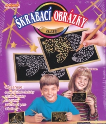 ArtLover škrabací obrázky zlaté - sada 6 ks
