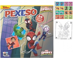 Pexeso v sešitu SPIDEY – 64 kartiček, 21,5 × 21,5 cm