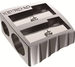 Keyroad kovové dvojité ořezávátko stříbrné