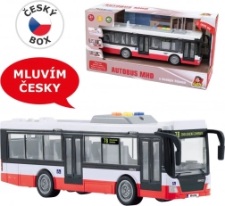 Autobus na setrvačník s českými hláškami a světly