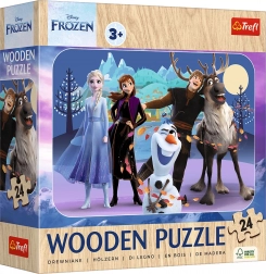 Dřevěné puzzle Ledové království 24 dílků