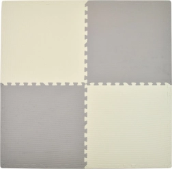 Humbi pěnové puzzle podložka krémovo šedá 62 × 62 × 1 cm 4 ks