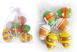 Dekorační plastová vajíčka malovaná 6 cm