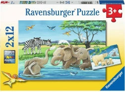 Ravensburger puzzle Mláďata zvířat 2×12 dílků