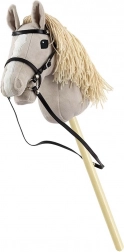 hobby horse na tyči milly mally šedý plyšový koník