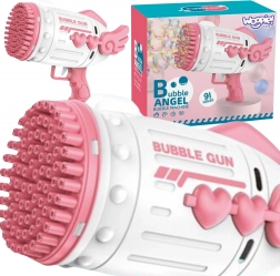 Woopie pistole na bubliny s 91 otvory růžová