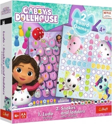 Desková hra 2v1 Člověče, Nezlob se! Hadi a žebříky Kocour v Botách