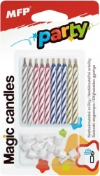 magické dortové svíčky 6 cm, 10 ks
