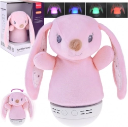 plyšový králíček s měnícím se světlem a hudbou – noční lampička pro děti
