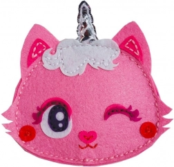 Kreativní sada – peněženka kočička růžová Filcové robótky