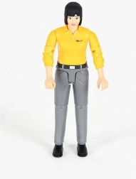 Bruder Bworld figurka ženy – žluté triko, šedé kalhoty