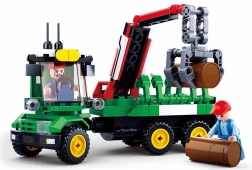 Sluban Farma Traktor s přívěsem na klády