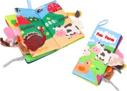 měkká šusticí textilní knížka pro děti – domácí zvířata