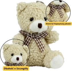 Plyšový přívěsek Medvídek béžový 8 cm