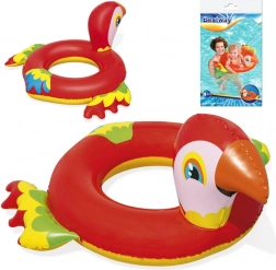 Bestway nafukovací plovací kruh papoušek 84 × 76 cm – Červená