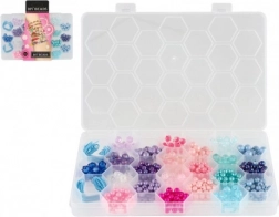 Plastové barevné korálky se šňůrkou v krabičce