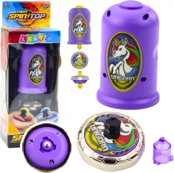 Sada s vystřelovací káčou Jednorožec fialový