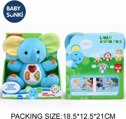 Plyšový slon se světlem a hudbou 20 cm