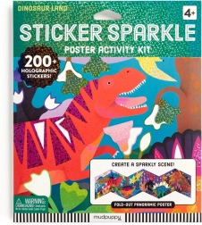 Sada třpytivých samolepek Svět dinosaurů