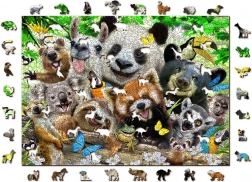 Dřevěné puzzle Medvědí ráj 2v1 od Wooden City