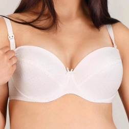 Polovyztužená kojicí podprsenka New Baby Eva bílá