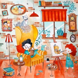 Puzzle veselý pokoj 1023 dílků