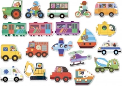 Vilac dřevěné magnetky Doprava