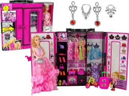 Panenka s šatní skříní a doplňky