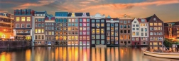 panorama puzzle 1000 dílků – zářivý amsterdam